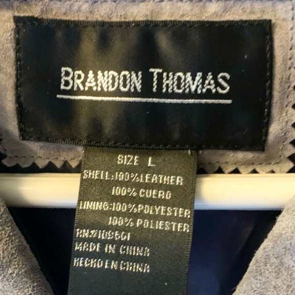 BRANDON THOMAS GENUINE SUEDE BLAZER SIZE LARGE - Picture 8 of 9